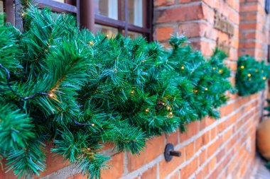 Noel süsleri. Yeni yılı bekliyorum. Yakın plan..