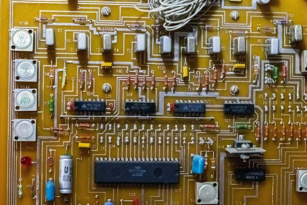 Elektrický Ovládací Panel Fragment Detailní Záběr — Stock fotografie