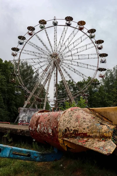 2019 Elektrenai Lituania Parque Atracciones Ciudad Antiguo Oxidado Abandonado — Foto de Stock