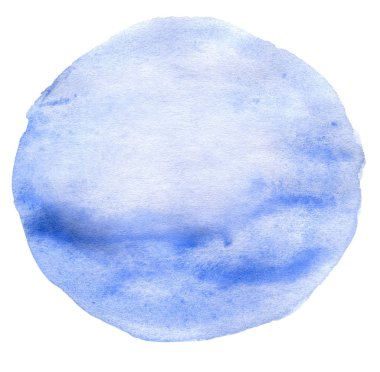 Suluboya çemberi. Soyut suluboya el boyası dokusu, beyaz arkaplanda izole edilmiş.