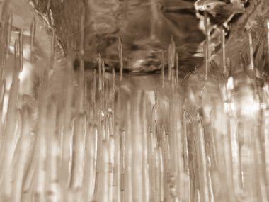 Buz yapısının soyut arkaplanı