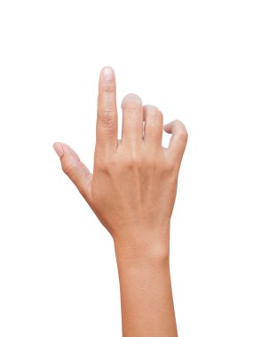 bir atış bir elin işaret parmağı