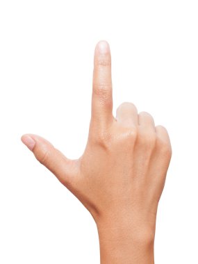 bir atış bir elin işaret parmağı