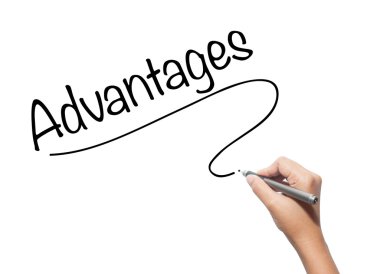 Avantajları ile siyah kalemi görsel ekranda yazma el. Isol