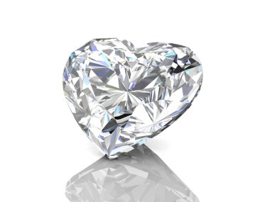 Beyaz arkaplanda elmas 