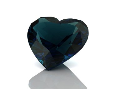 Alexandrite üzerinde beyaz background.3d illüstrasyon