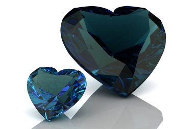 Alexandrite üzerinde beyaz background.3d illüstrasyon