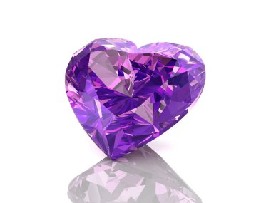 Ametist beyaz arka plan üzerinde 