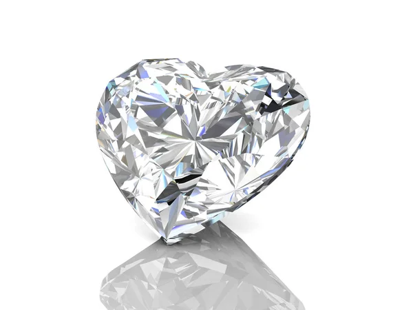 Diamond on white background — Stock Photo, Image