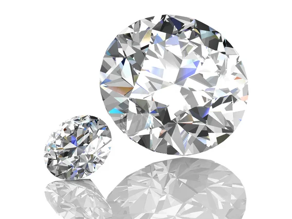 Diamant op witte achtergrond — Stockfoto