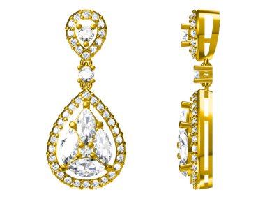 Beyaz background.3d illüstrasyon izole kolye