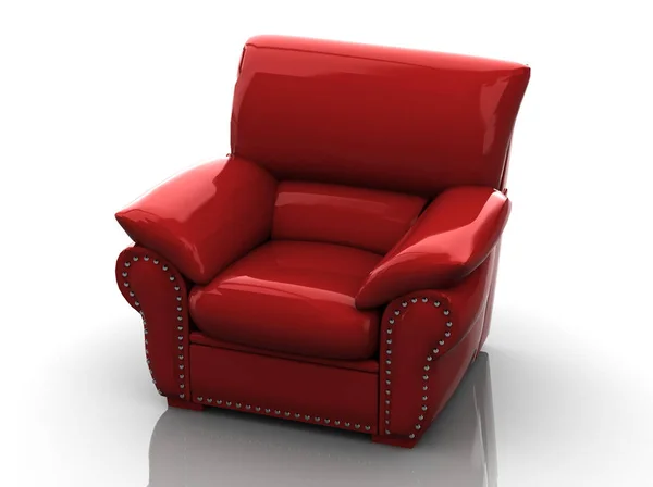 Крісло на білому тлі. (зображення з високою роздільною здатністю) 3D illus — стокове фото