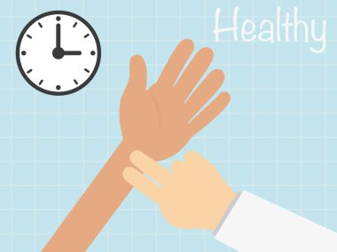 Docter denetler darbe, vecter sağlık kavramı