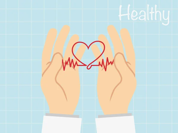 心跳 / 心脏跳动脉冲平面向量为医疗应用程序 — 图库矢量图片