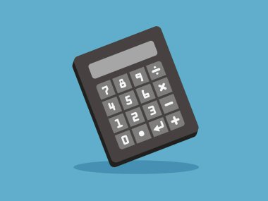 Hesap makinesi simge vektör. Tasarruf, mali işareti, ekonomi kavramı