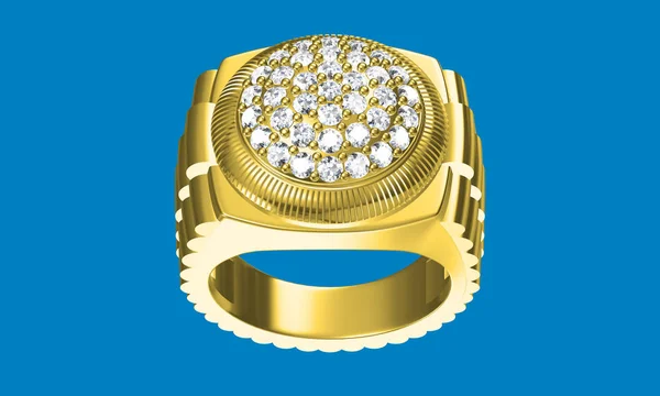 Διαμάντια δαχτυλίδι στο σχήμα του σώματος λευκό χρυσό τα πιο πολυτελή — Φωτογραφία Αρχείου