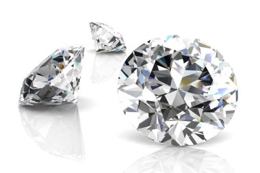 Elmas mücevher (yüksek çözünürlüklü 3B resim)