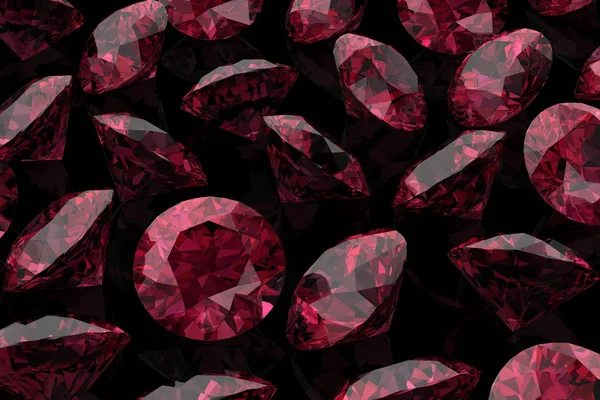 Ruby or Rodolite gemstone (high resolution 3D image) — Stock Photo, Image