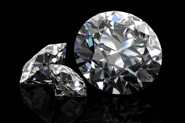 Elmas mücevher (yüksek çözünürlüklü 3B resim) — Stok fotoğraf