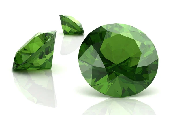 Peridot (yüksek çözünürlükte 3d görüntü) — Stok fotoğraf