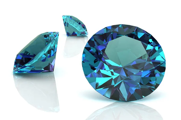 Alexandrite su sfondo bianco.Illustrazione 3D — Foto Stock