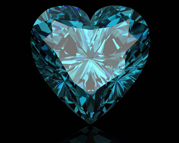 Aquamarine jewel (high resolution 3D image) — Stock Photo, Image
