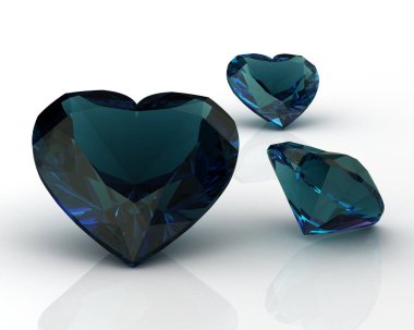 Alexandrite üzerinde beyaz background.3d illüstrasyon