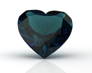 Alexandrite üzerinde beyaz background.3d illüstrasyon