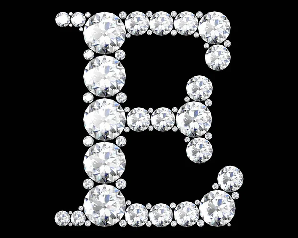 Diamanten letters met edelstenen (hoge resolutie 3D afbeelding) — Stockfoto