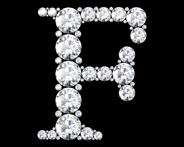 Diamond letters with gemstones (high resolution 3D image) — Stock Photo, Image