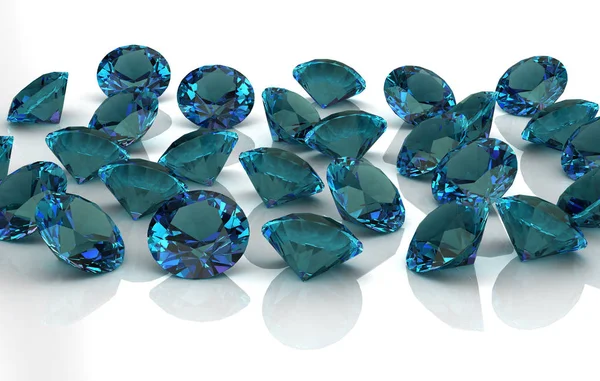 Alexandrite su sfondo bianco.Illustrazione 3D — Foto Stock