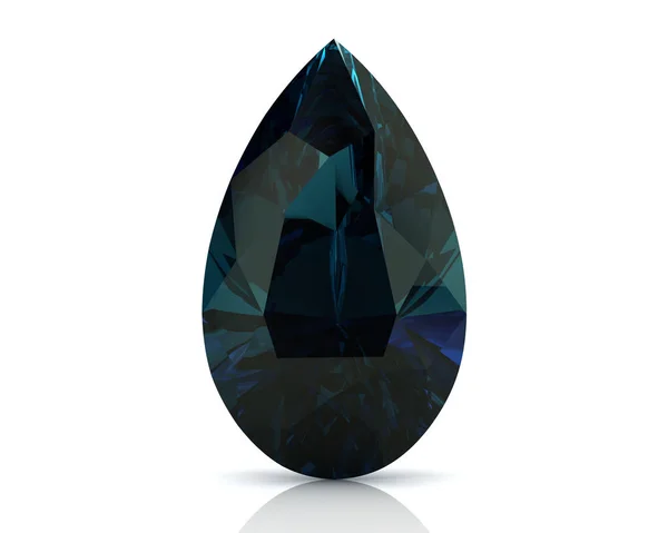 Alexandrite su sfondo bianco.Illustrazione 3D — Foto Stock