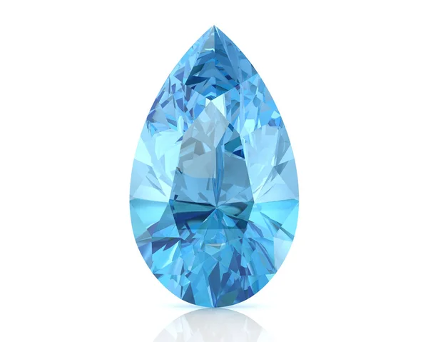 Aquamarine jewel (high resolution 3D image) — Stock Photo, Image