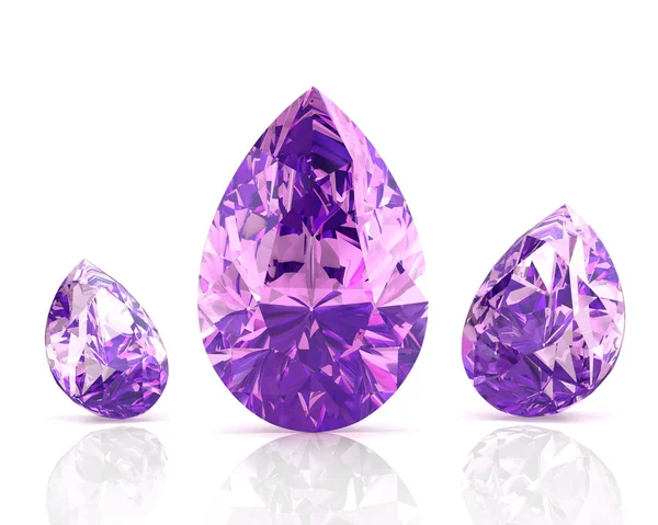 Amethyst juweel ((hoge resolutie 3d beeld) — Stockfoto