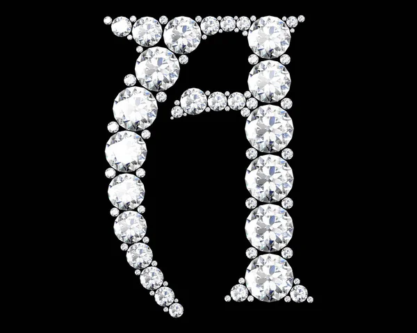 Diamond alphabet, letters from A — Stock Photo, Image