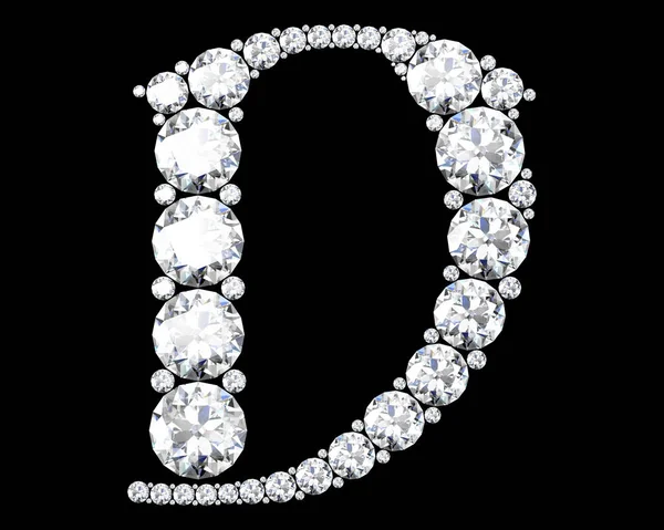 Gyémánt ábécé, d betű — Stock Fotó