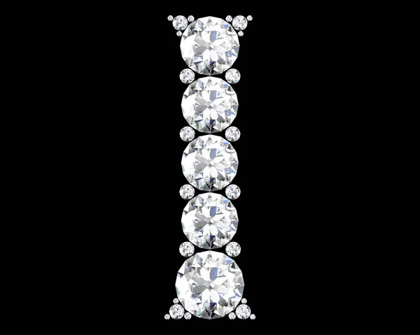 Diamant-Alphabet, Buchstaben von i — Stockfoto