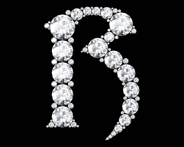 Diamond alphabet, letters from R — Stock Photo, Image