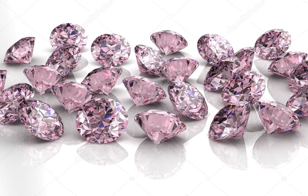 Luxury jewelry pink gems