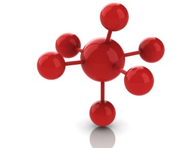 molekül modeli 3D Illustration. Bilim arka plan ile molec