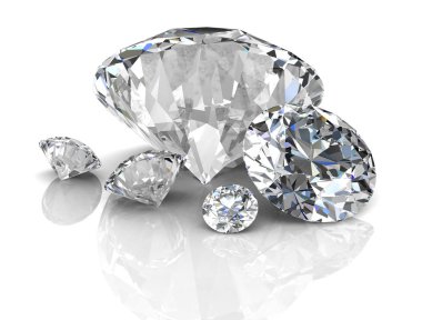 Elmas mücevher (yüksek çözünürlüklü 3B resim)