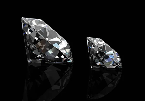 Diamantjuweel (hoge resolutie 3D-beeld) — Stockfoto
