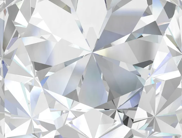 Realistische Diamantstruktur aus nächster Nähe, 3D-Illustration. — Stockfoto