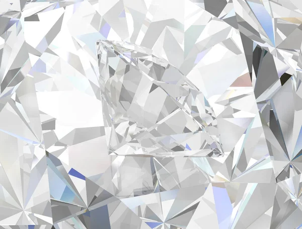 Diamant-Juwel (hochauflösendes 3D-Bild) — Stockfoto