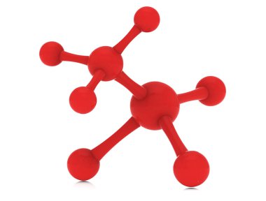 molekül modeli 3D Illustration. Bilim arka plan ile molec