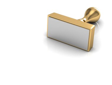 En iyi gizli metin ile lastik damga. 3D çizim