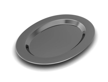 Beyaz arka plan .3d resimde boş plaka