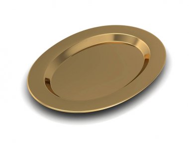 Beyaz arka plan .3d resimde boş plaka