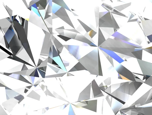 Realistic diamond texture close up, 3D illustration. — Stock Photo, Image