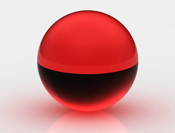 Esfera brillante aislado en blanco, representación 3D , — Foto de Stock